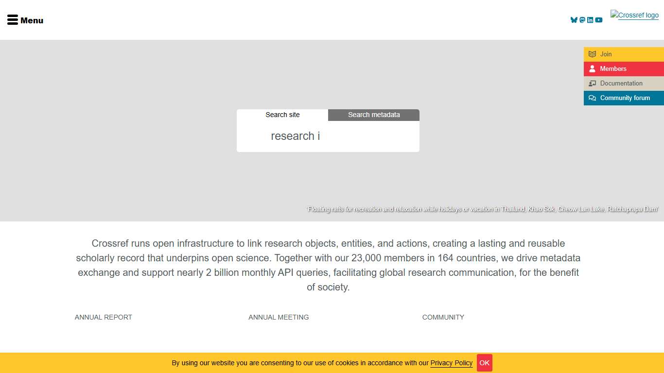 You are Crossref - Crossref