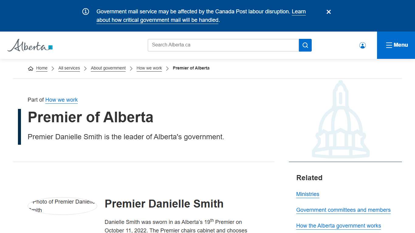 Premier of Alberta Alberta.ca